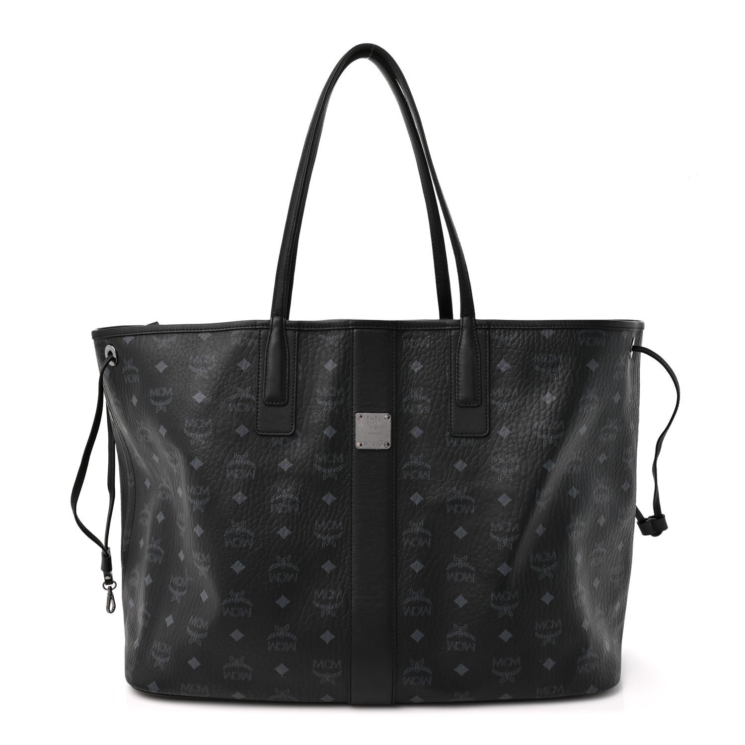 MCM Visetos Large Liz Reversible Shopper Tote Black