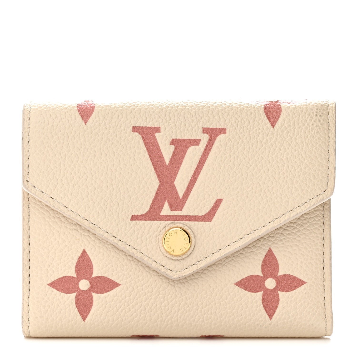 Louis Vuitton Empreinte Monogram Giant Victorine Wallet Creme Bois De Rose