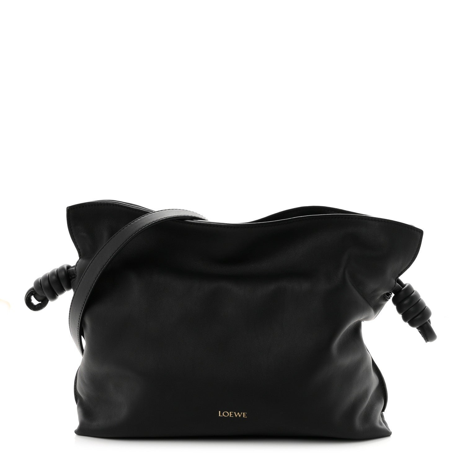 Loewe Nappa Calfskin Medium Flamenco Knot Bag Black