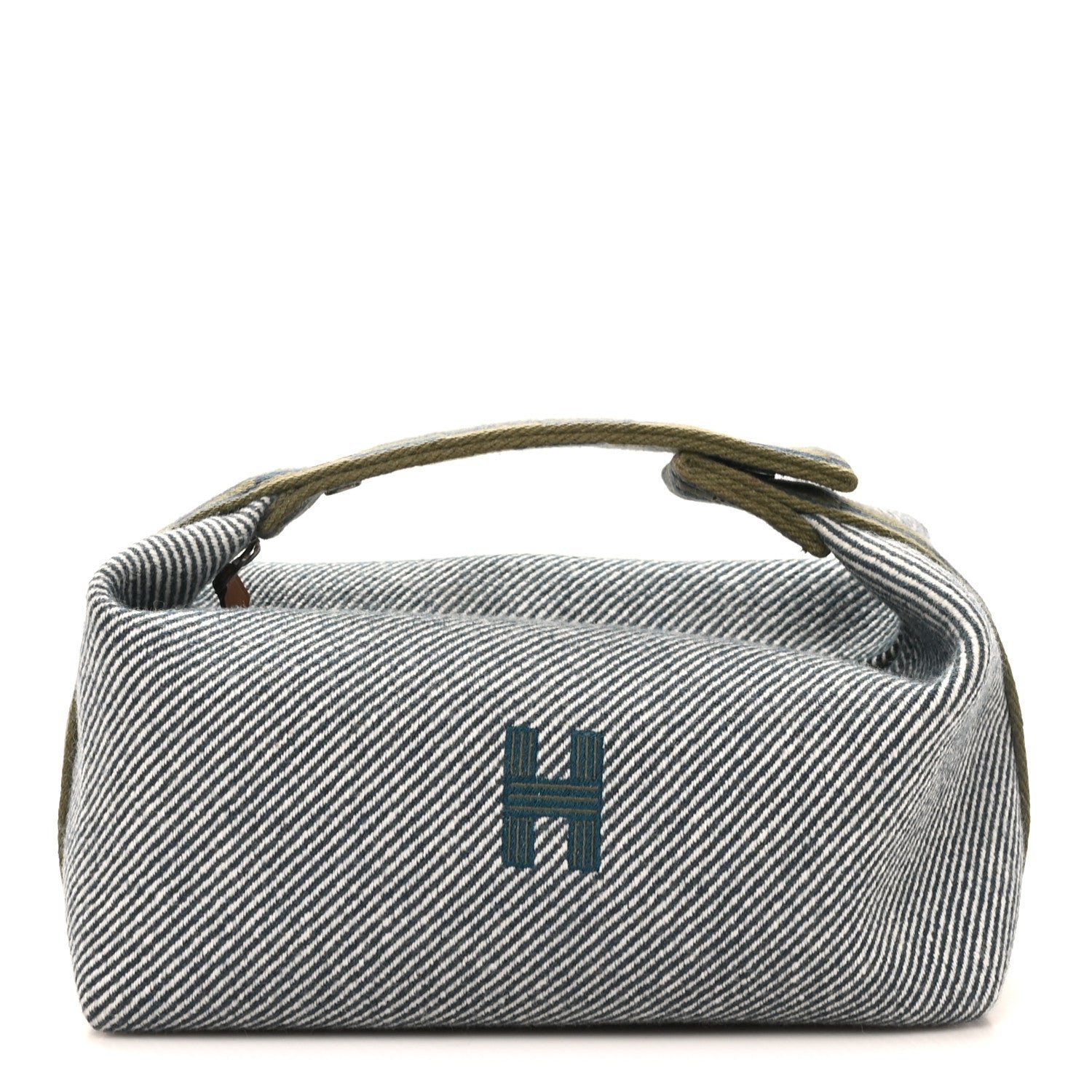 Wool Small Bride-A-Brac H Natte Pouch Bleu Abysse