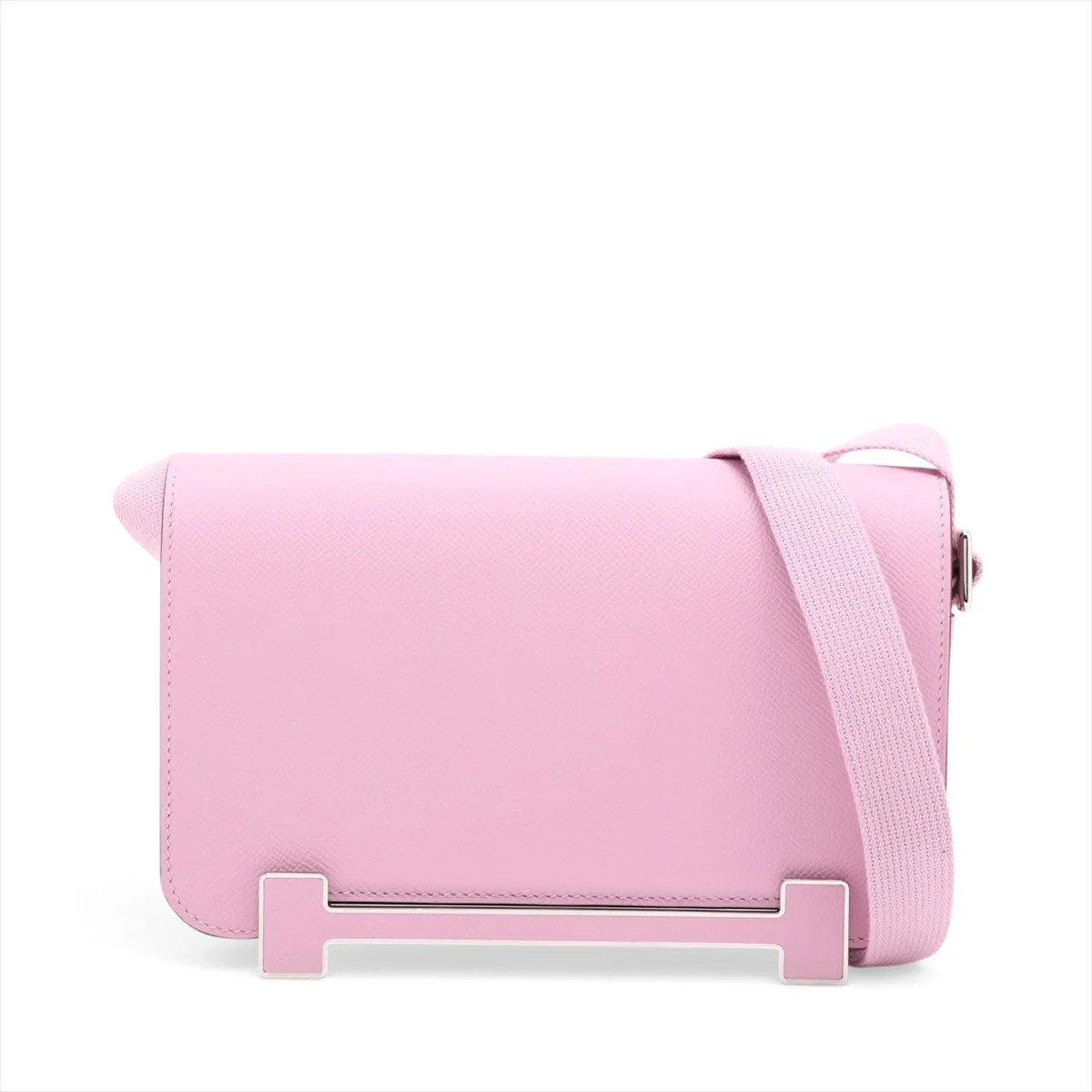 Hermès Geta Slim Veau Epsom Mauve sylvestre Silver Metal Fittings