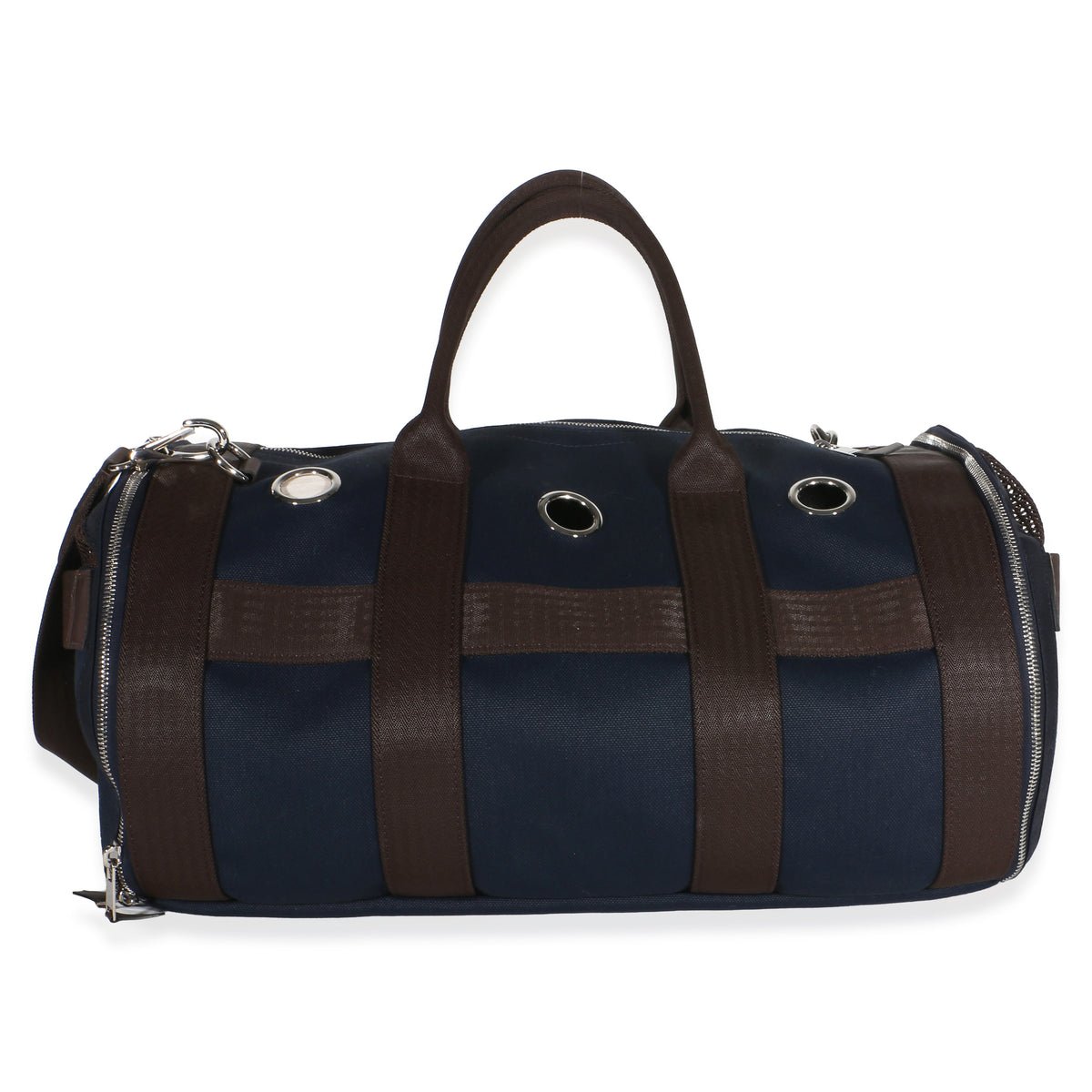 Navy Canvas Dog Carrier PHW