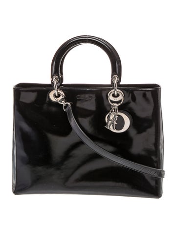Patent Leather Lady Dior Large