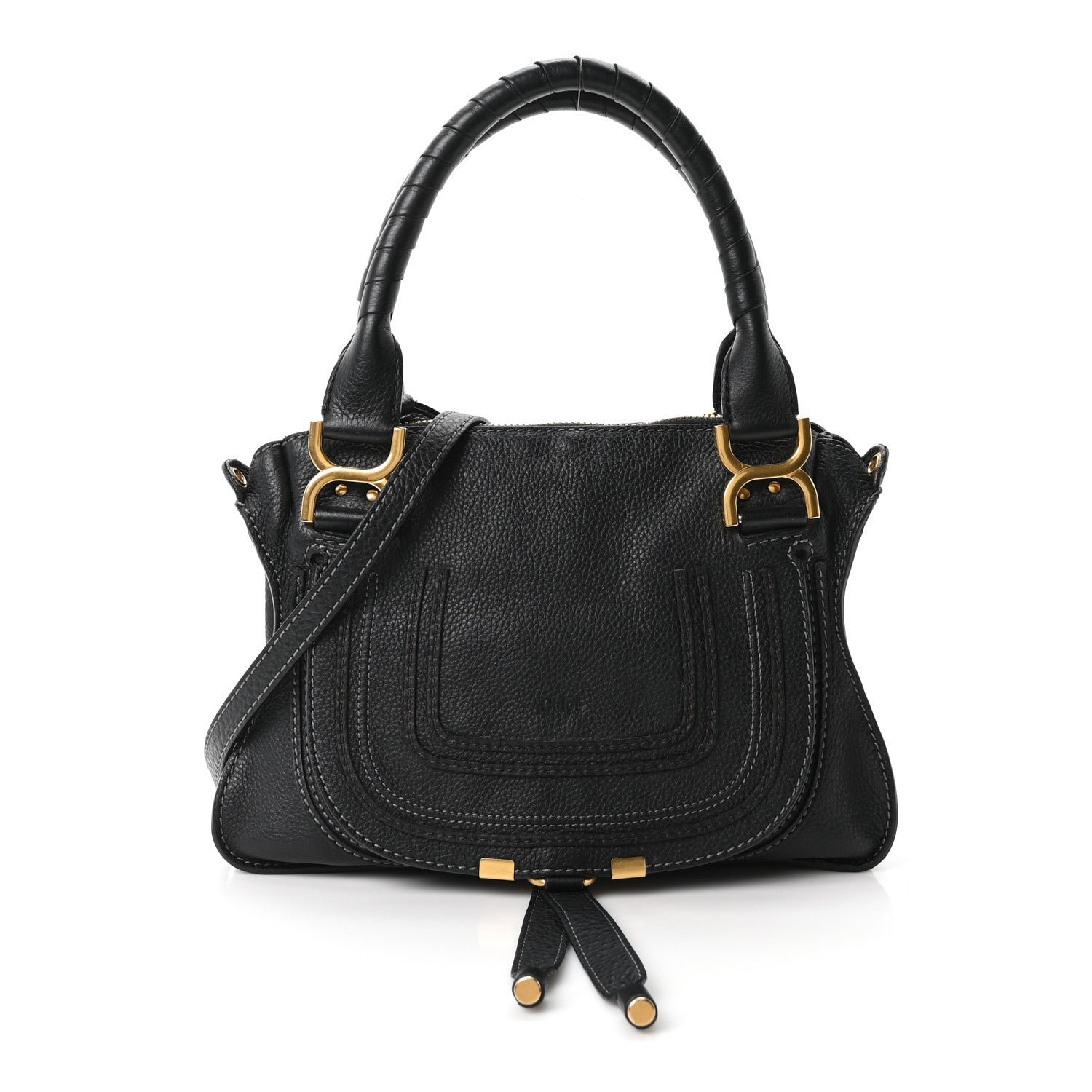 Chloe Calfskin Small Marcie Satchel Black