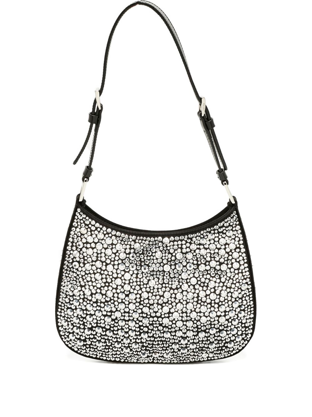 Cleo crystals logo shoulder bag