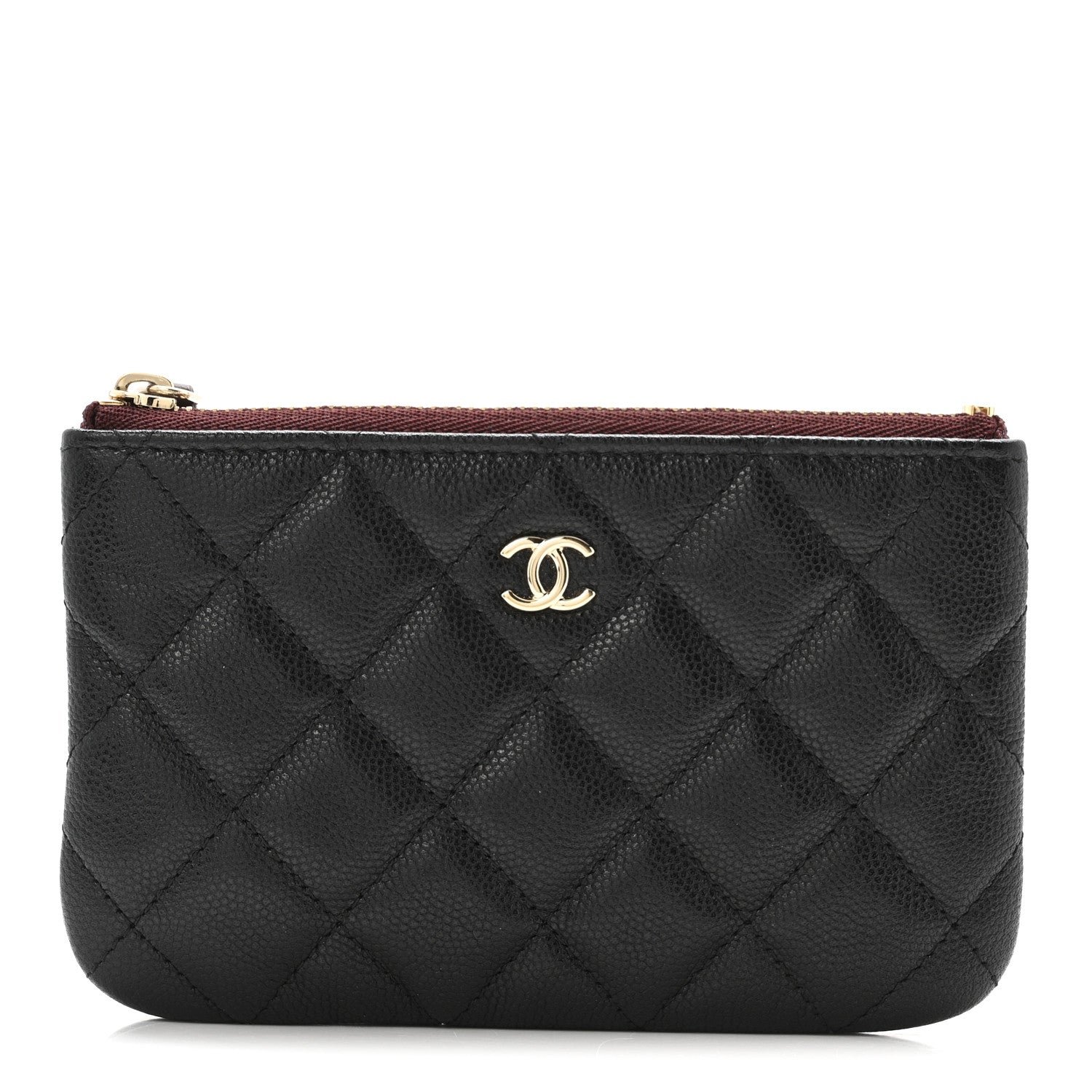Chanel Caviar Quilted Small Cosmetic Case Black