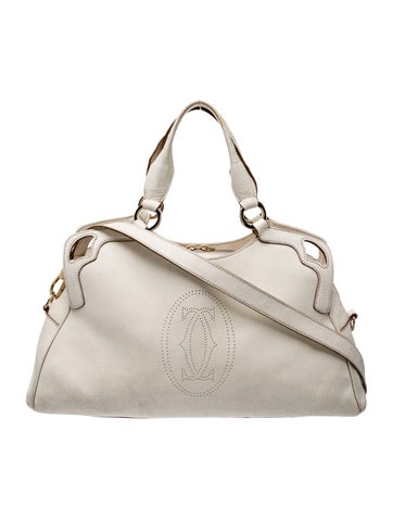 Cartier Leather Top Handle Bag