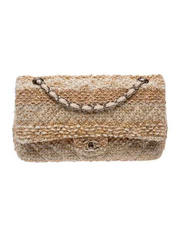 Classic Medium Tweed Double Flap Bag