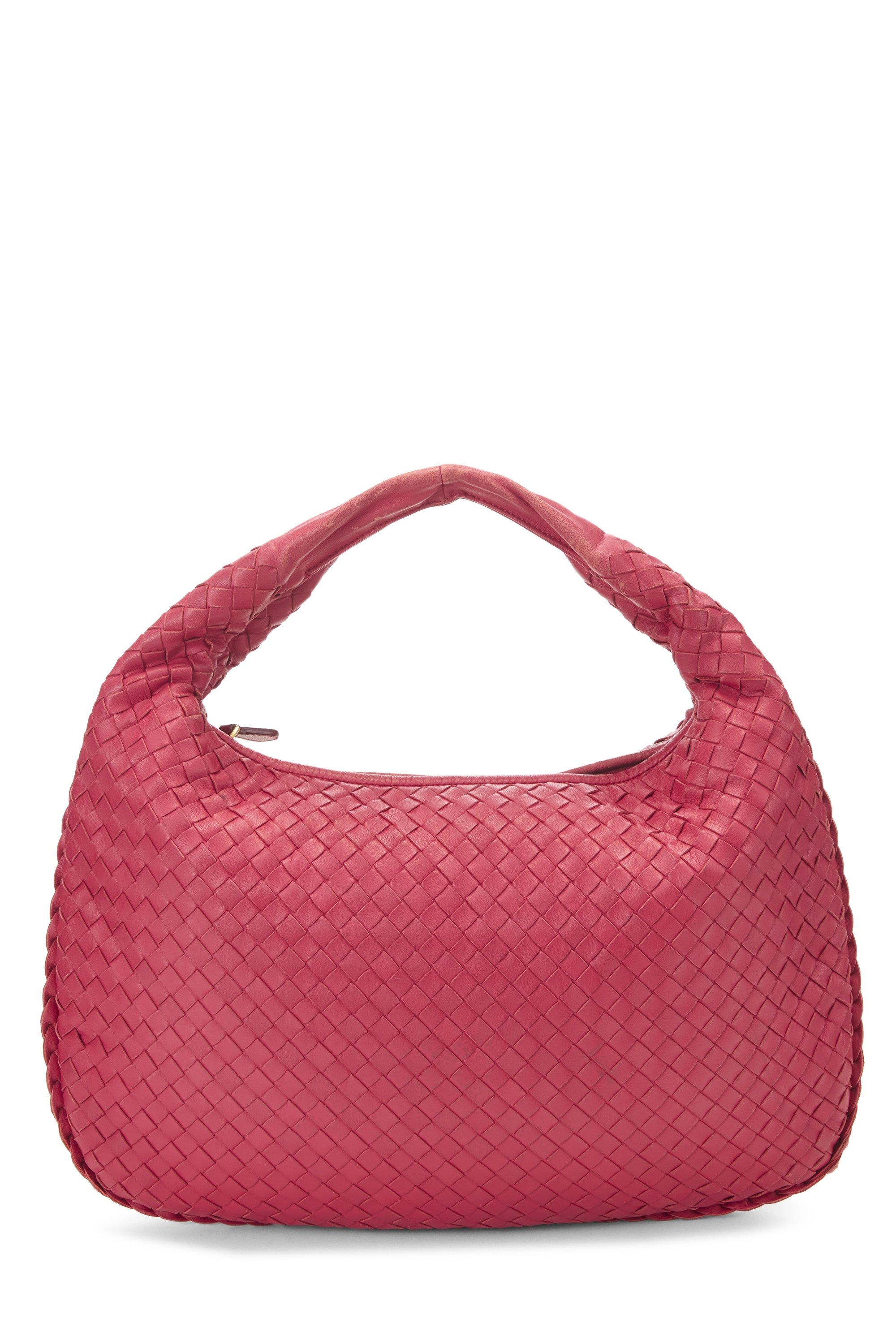 Pink Intrecciato Veneta Hobo Medium