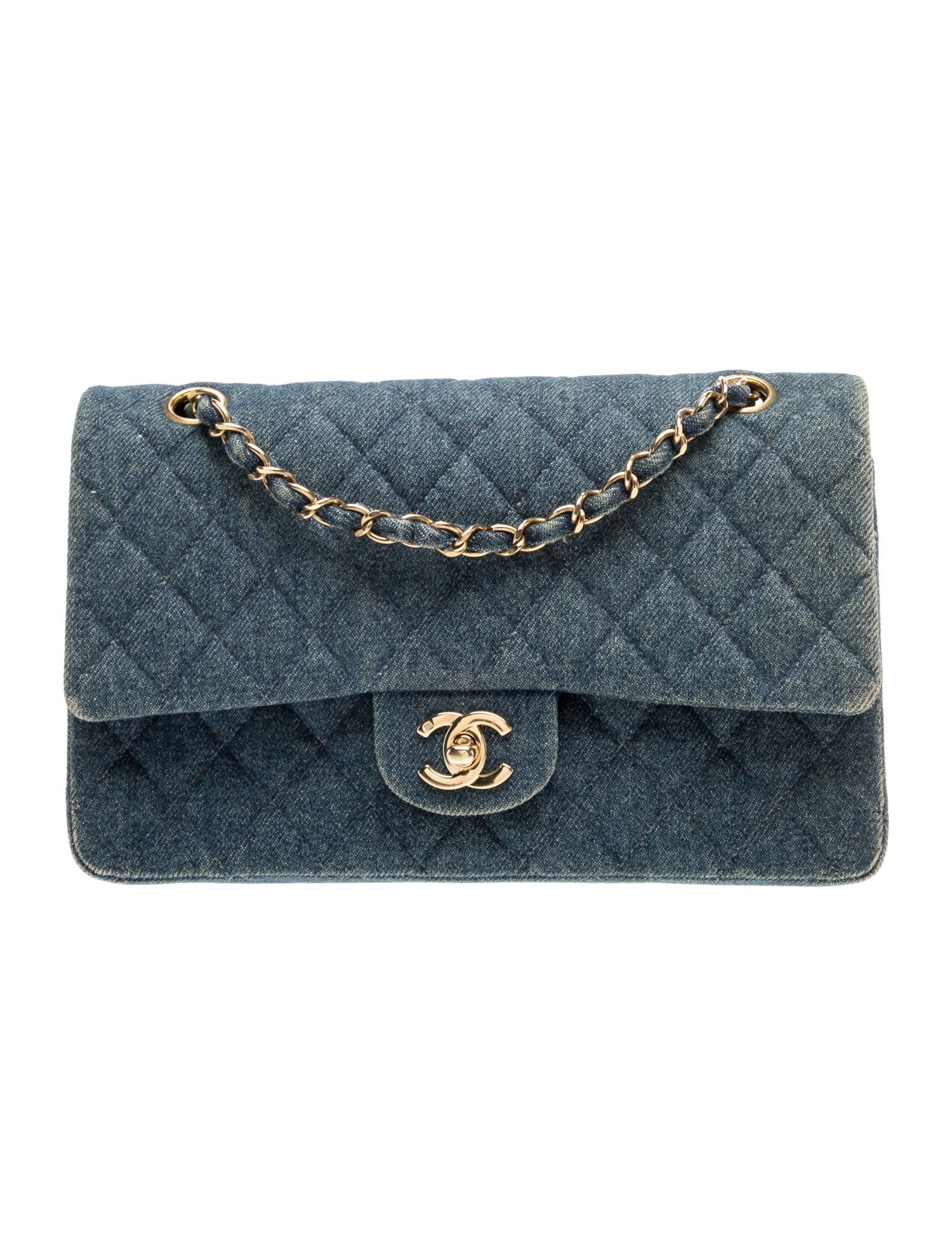 Medium Denim Classic Double Flap Bag