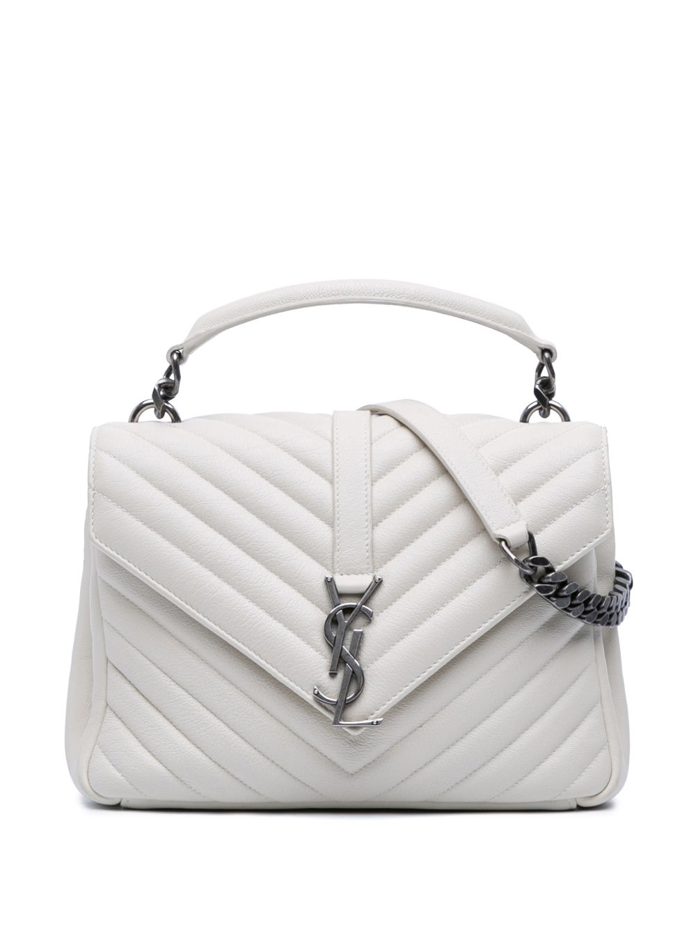 2017 Medium Chevron Sheepskin Monogram College satchel