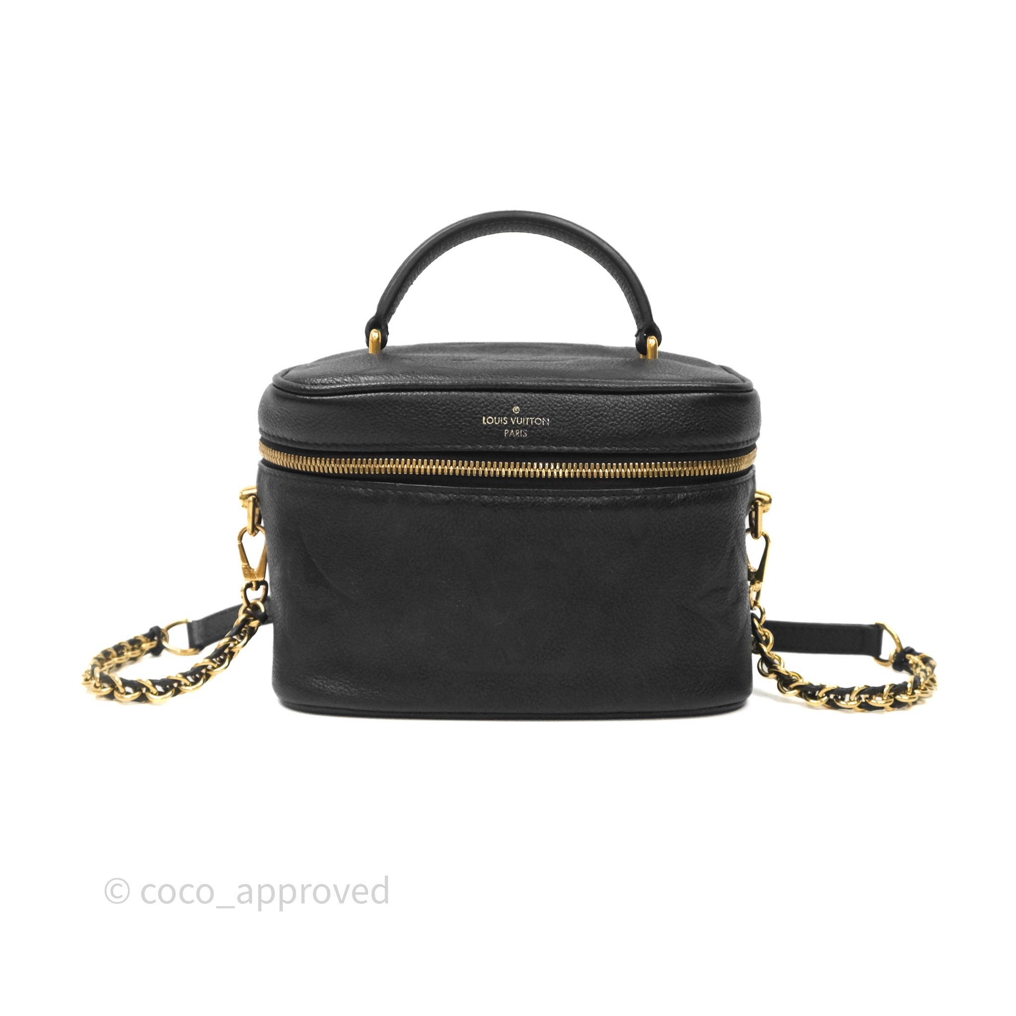 Louis Vuitton Monogram Empreinte Top Handle Vanity Black Bag