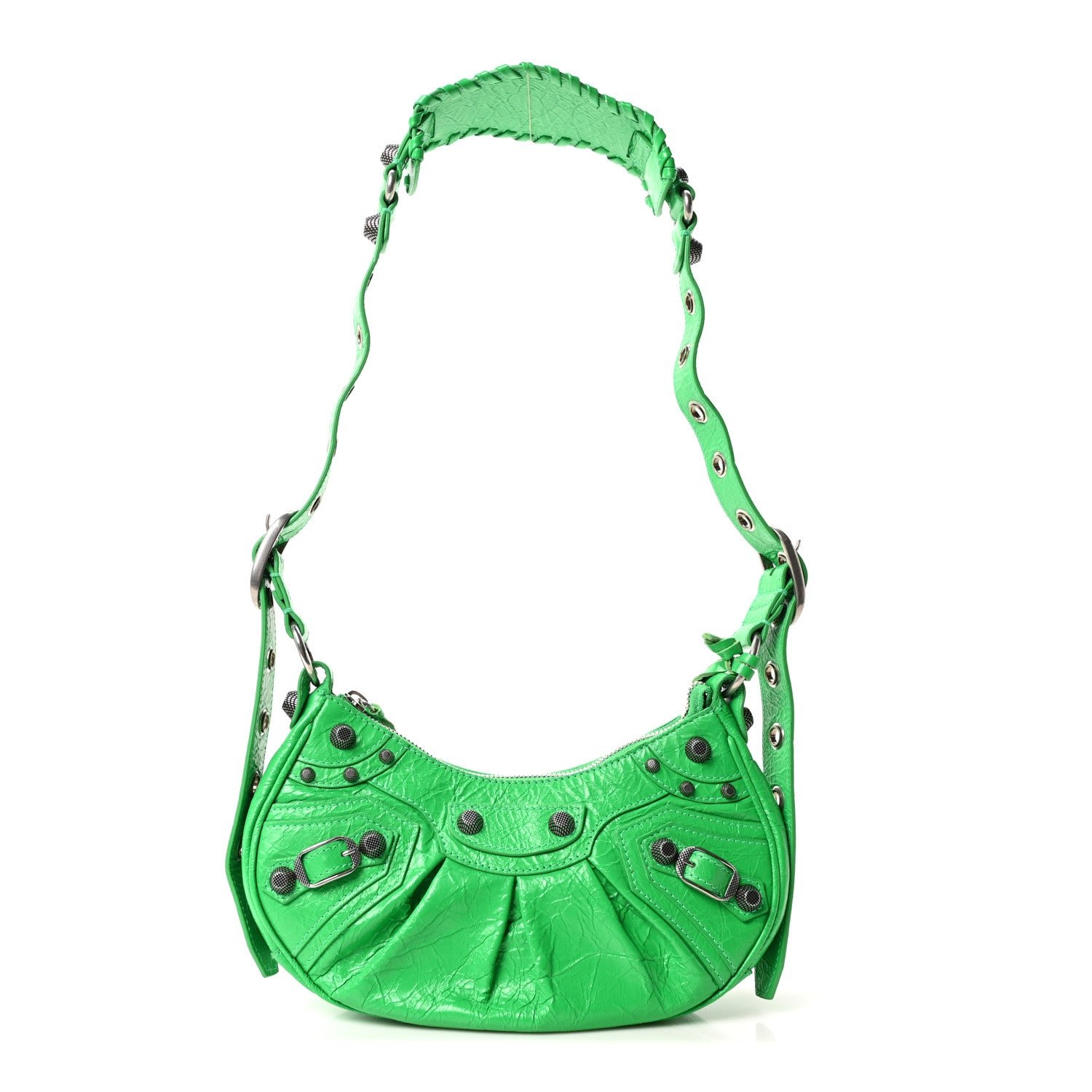 Balenciaga Balenciaga Agneau Arena Le Cagole Shoulder Bag XS Vivid Green