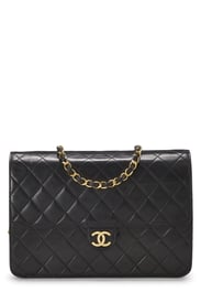 Chanel Black Quilted Lambskin Ex Flap Medium