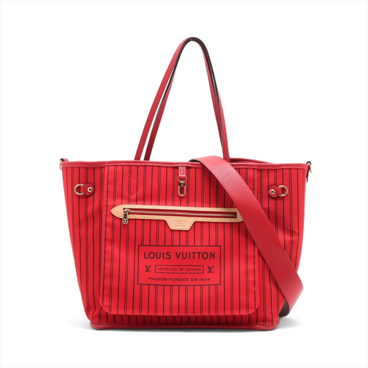 Louis Vuitton Monogram Neverfull INSIDE OUT MM M12708 Red There was an RFID resp