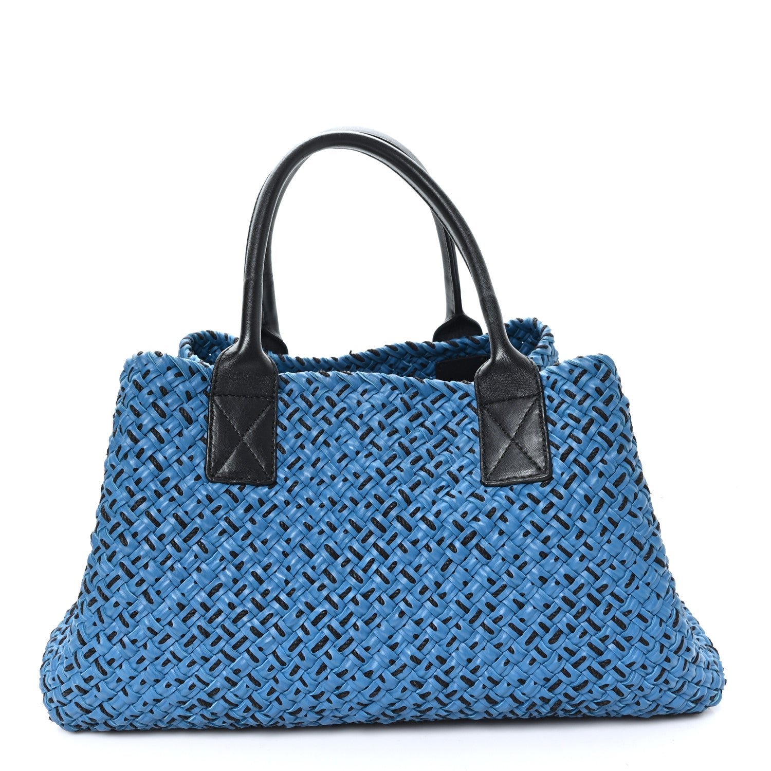 Bottega Veneta Nappa Intrecciato Large Cabat Blue Black