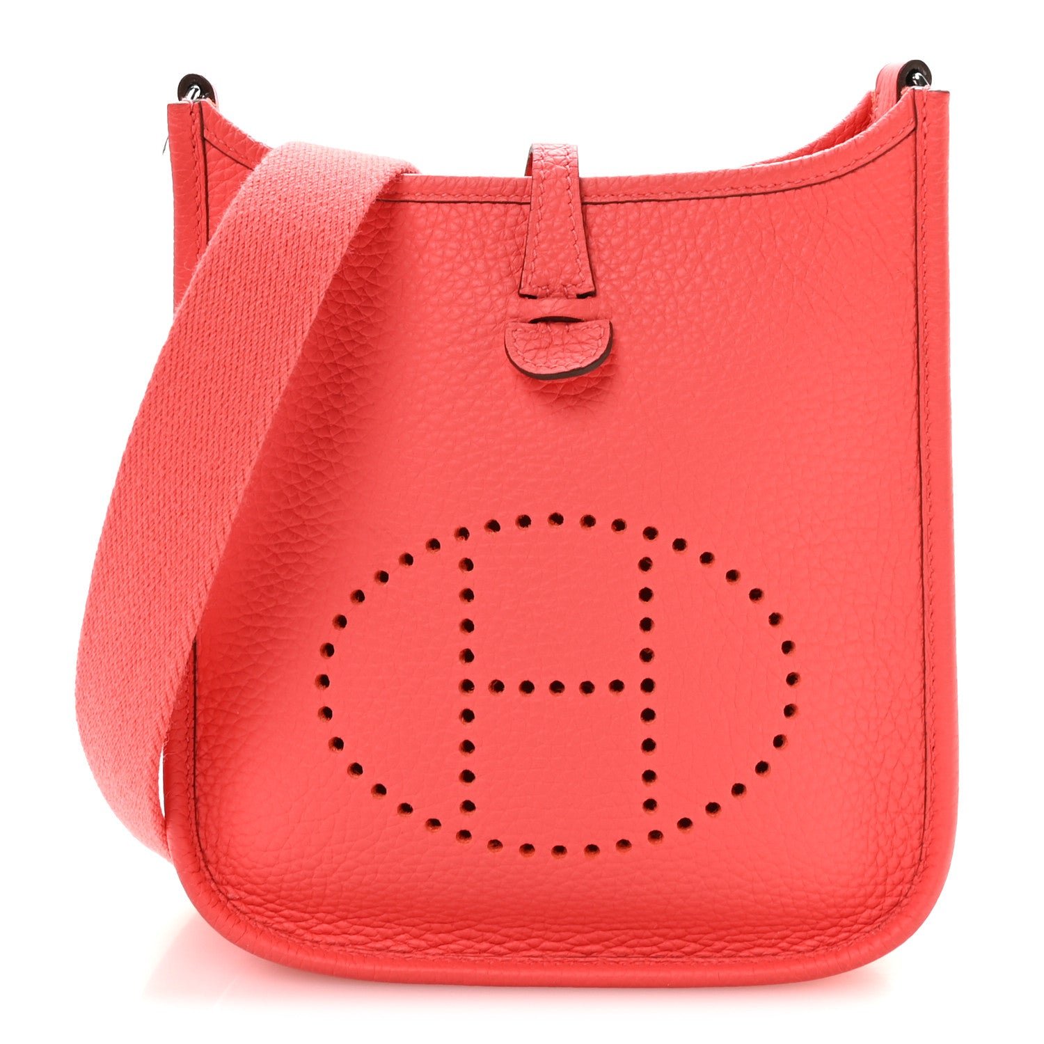 Hermes Taurillon Clemence Evelyne TPM Rouge Pivoine