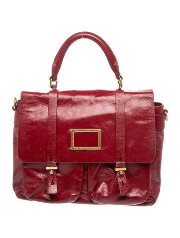 Patent Leather Top Handle Bag