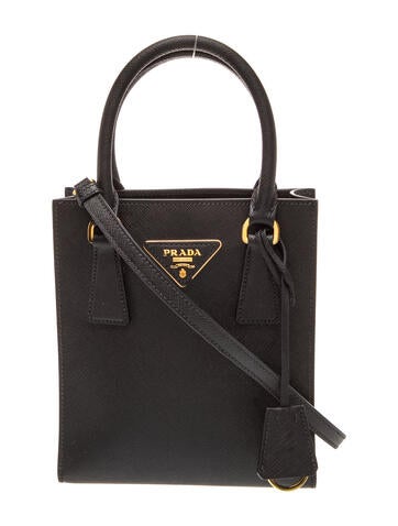 Saffiano Lux Leather Shoulder Bag Mini