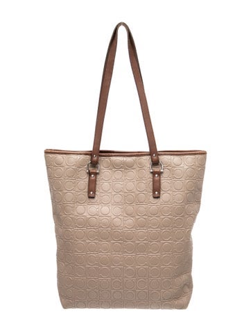Salvatore Ferragamo Embossed Leather Tote