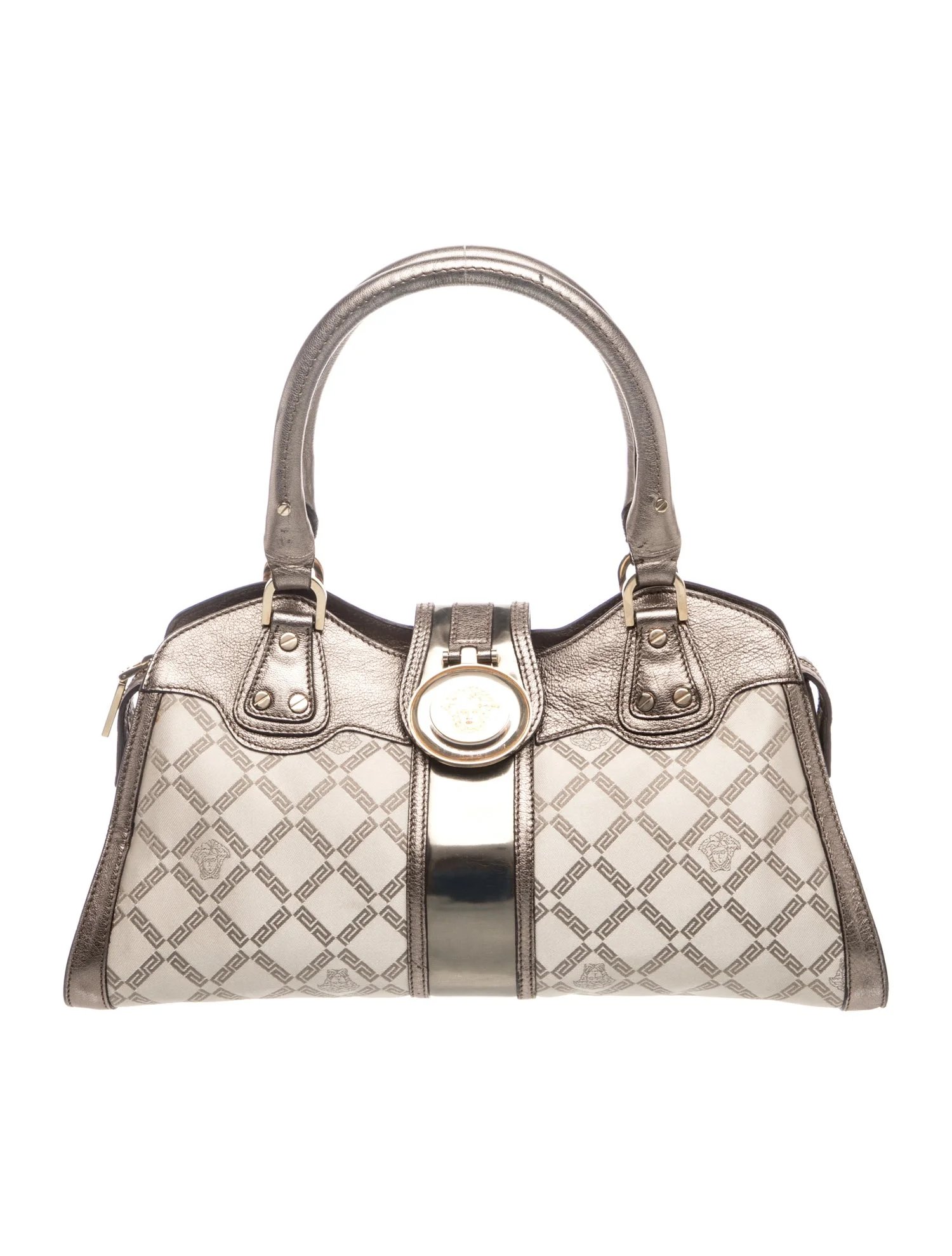 Jacquard Top Handle Bag
