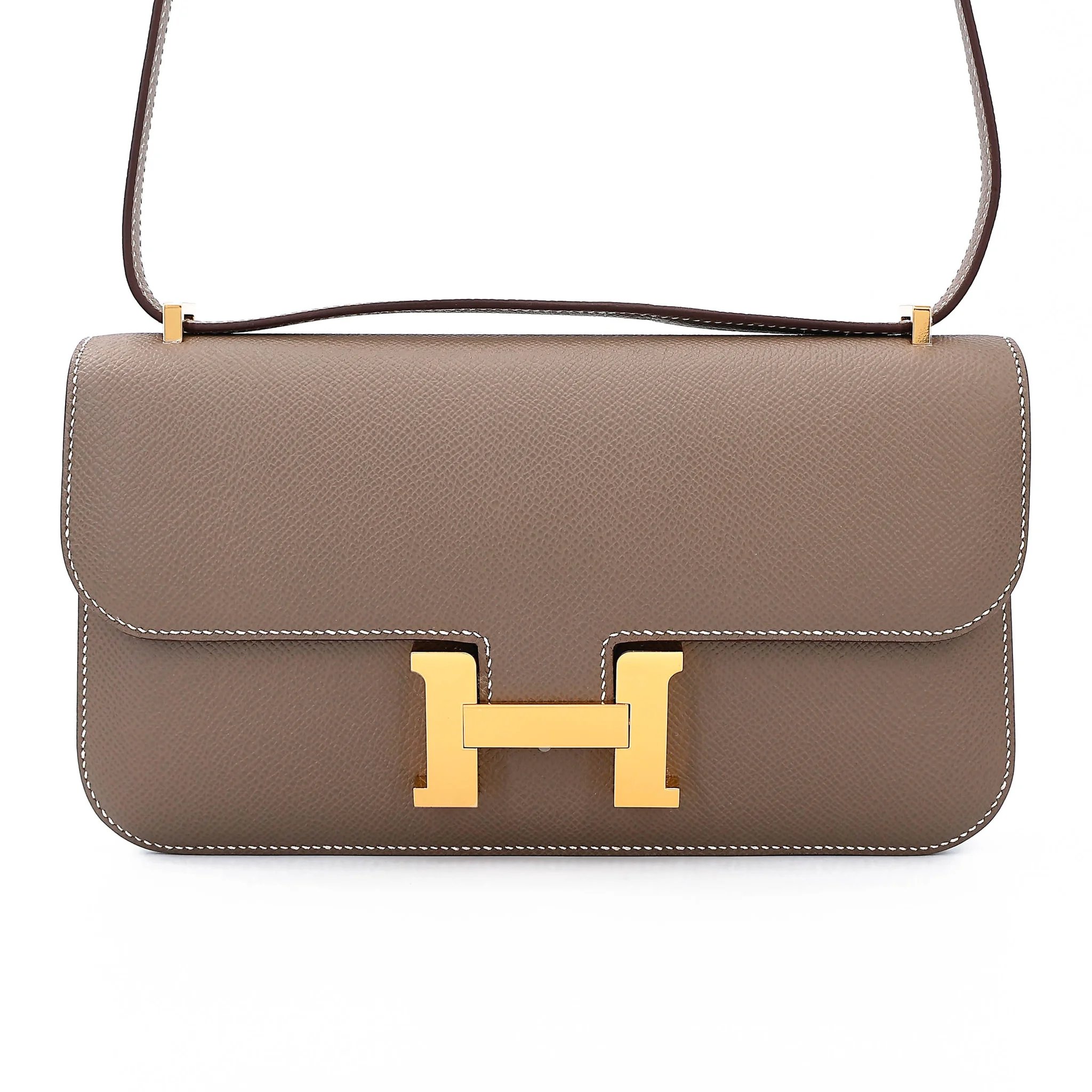 Brand New ( Rank N ) HERMÈS Constance Elan Etoupe (18) Epsom Gold hardware G (2026)