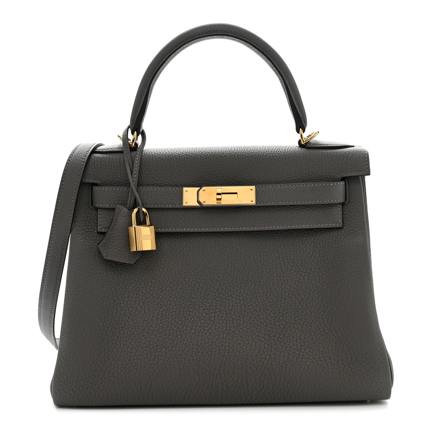 Hermes Togo Kelly Retourne 28 Gris Meyer