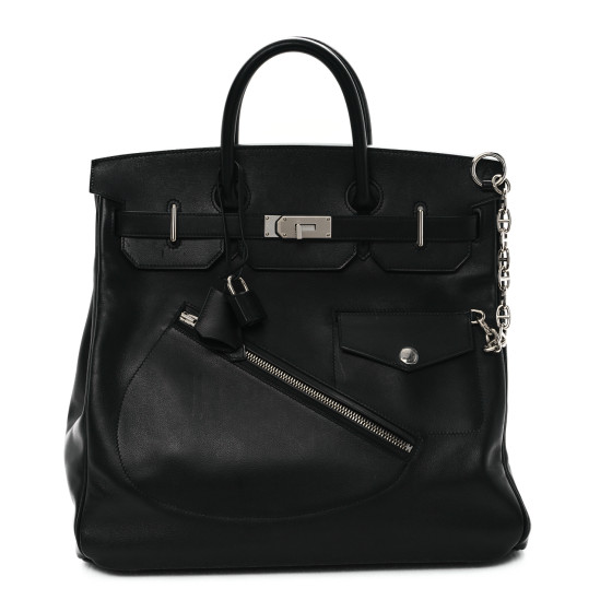 Hermes Veau Volupto Rock HAC Birkin 40 Black