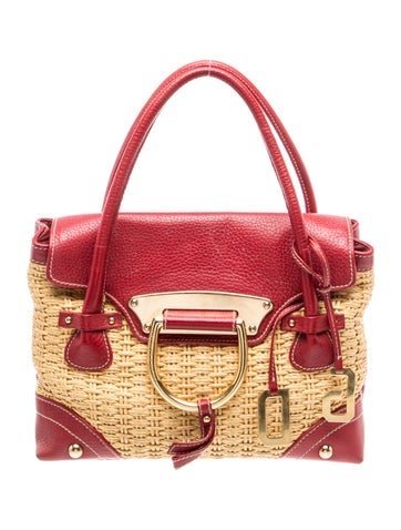 Dolce & Gabbana Straw Top Handle Bag Vintage
