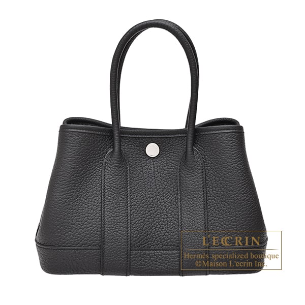 Hermes Neo Garden bag 23 Black Negonda leather Silver hardware