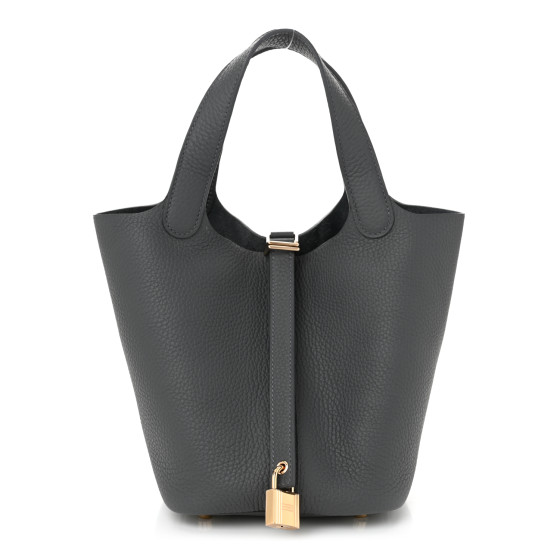 Hermes Taurillon Clemence Picotin Lock 18 Ardoise