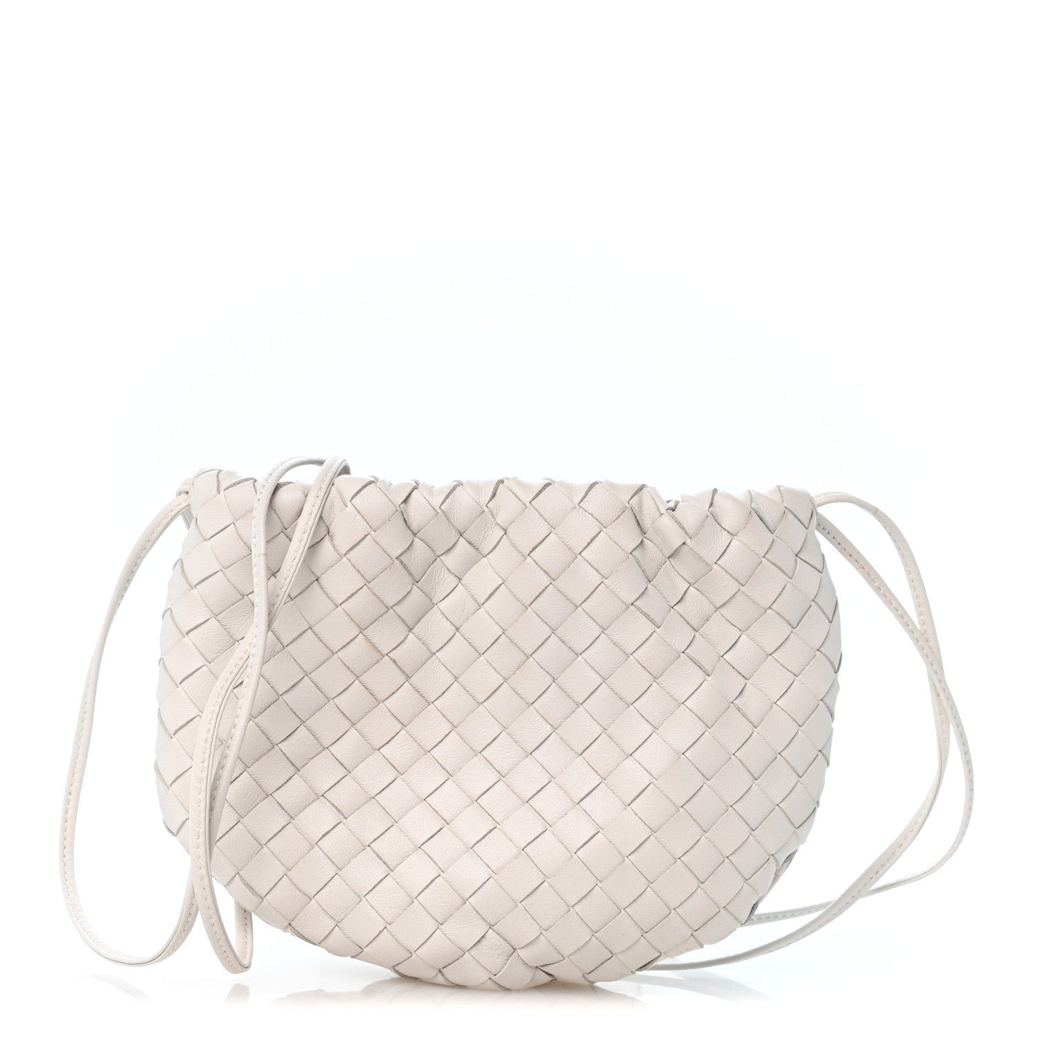Bottega Veneta Nappa Intrecciato Mini Bulb Chalk