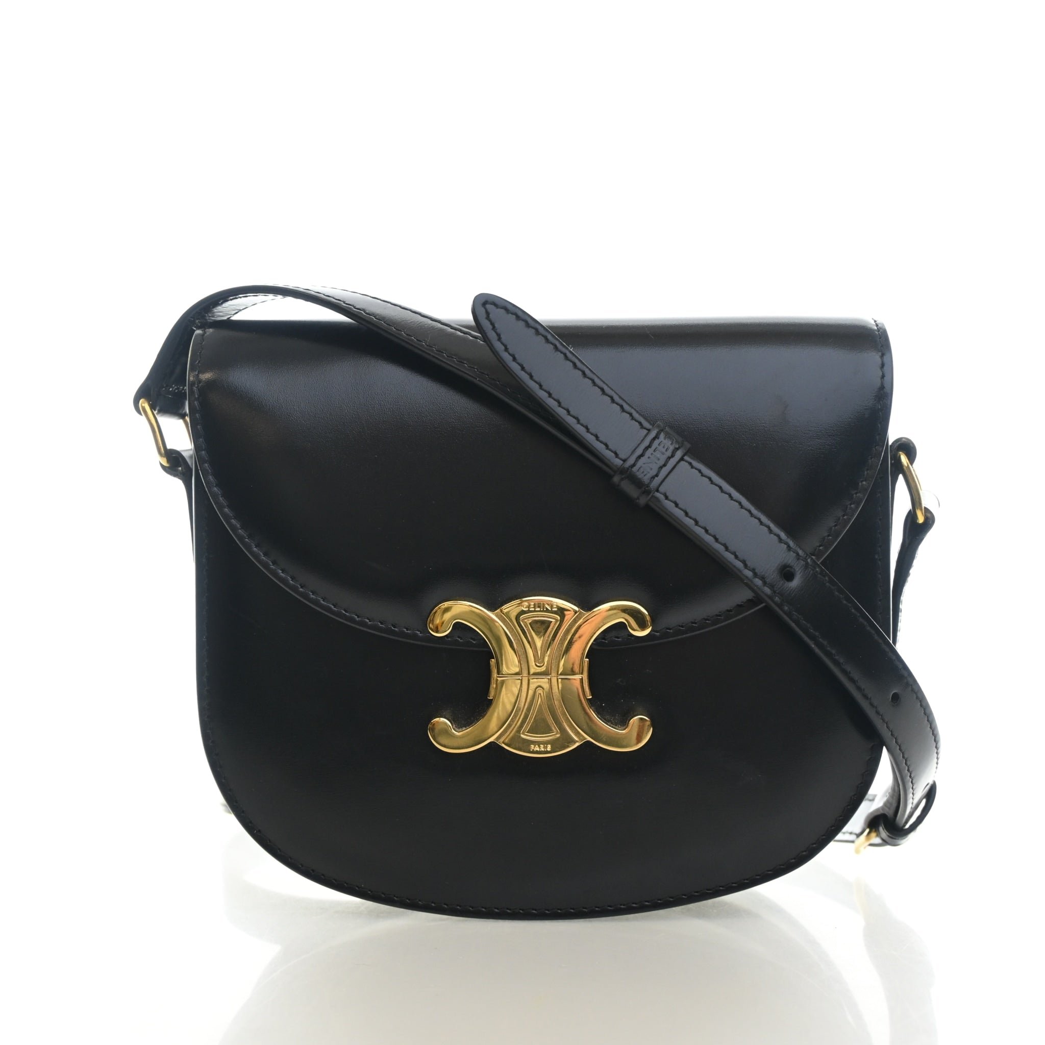 Celine Teen Shiny Calfskin Besace Clea