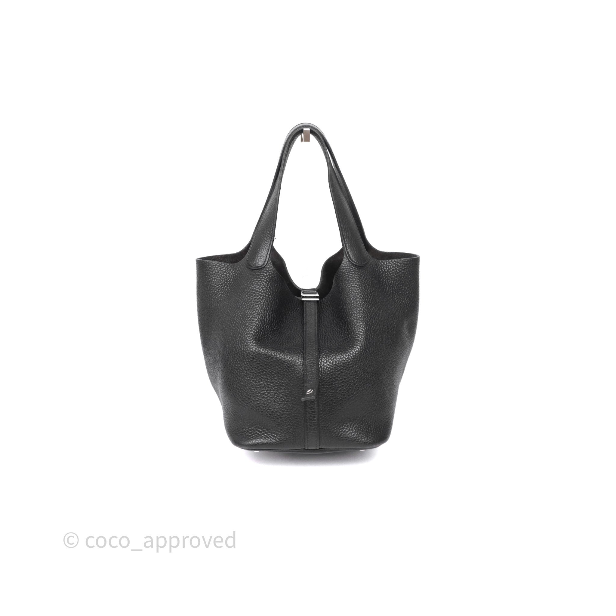 Hermès Picotin 22 Black Noir 89 Clemence Palladium Hardware