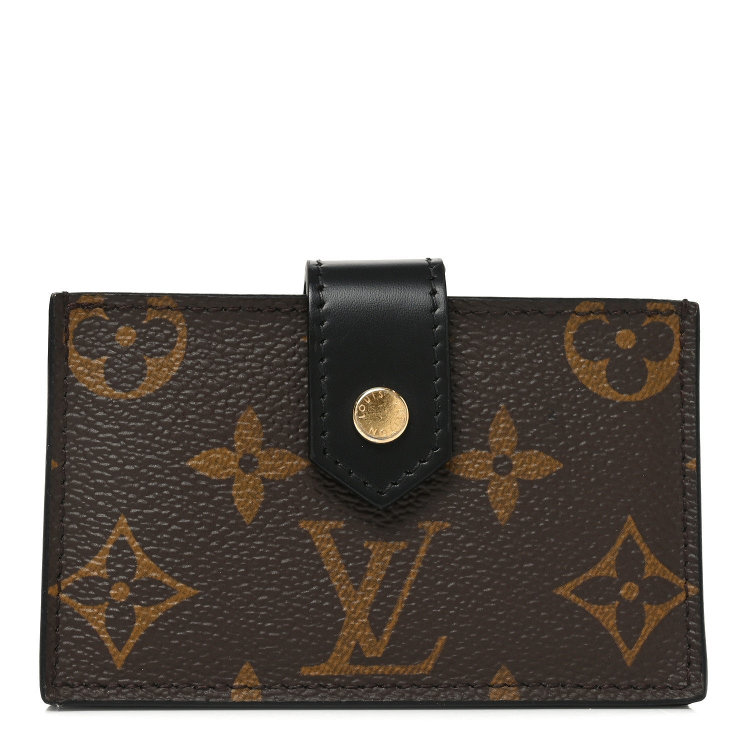 Louis Vuitton Monogram Gusset Card Holder Black