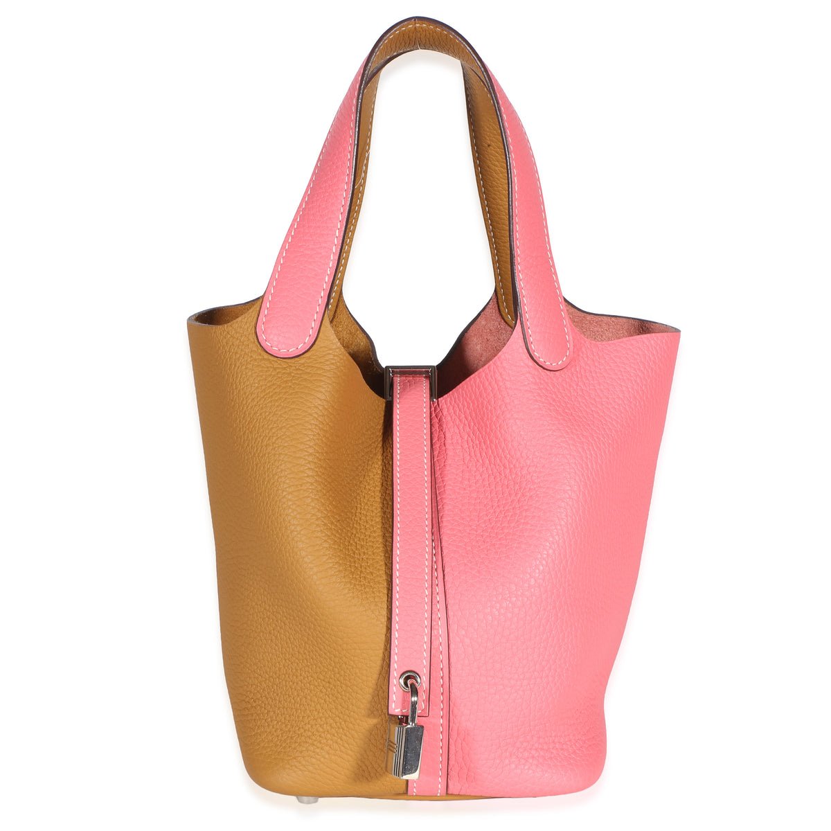 Rose Azalee Sesame Clemence Casaque Picotin Lock 18 PHW