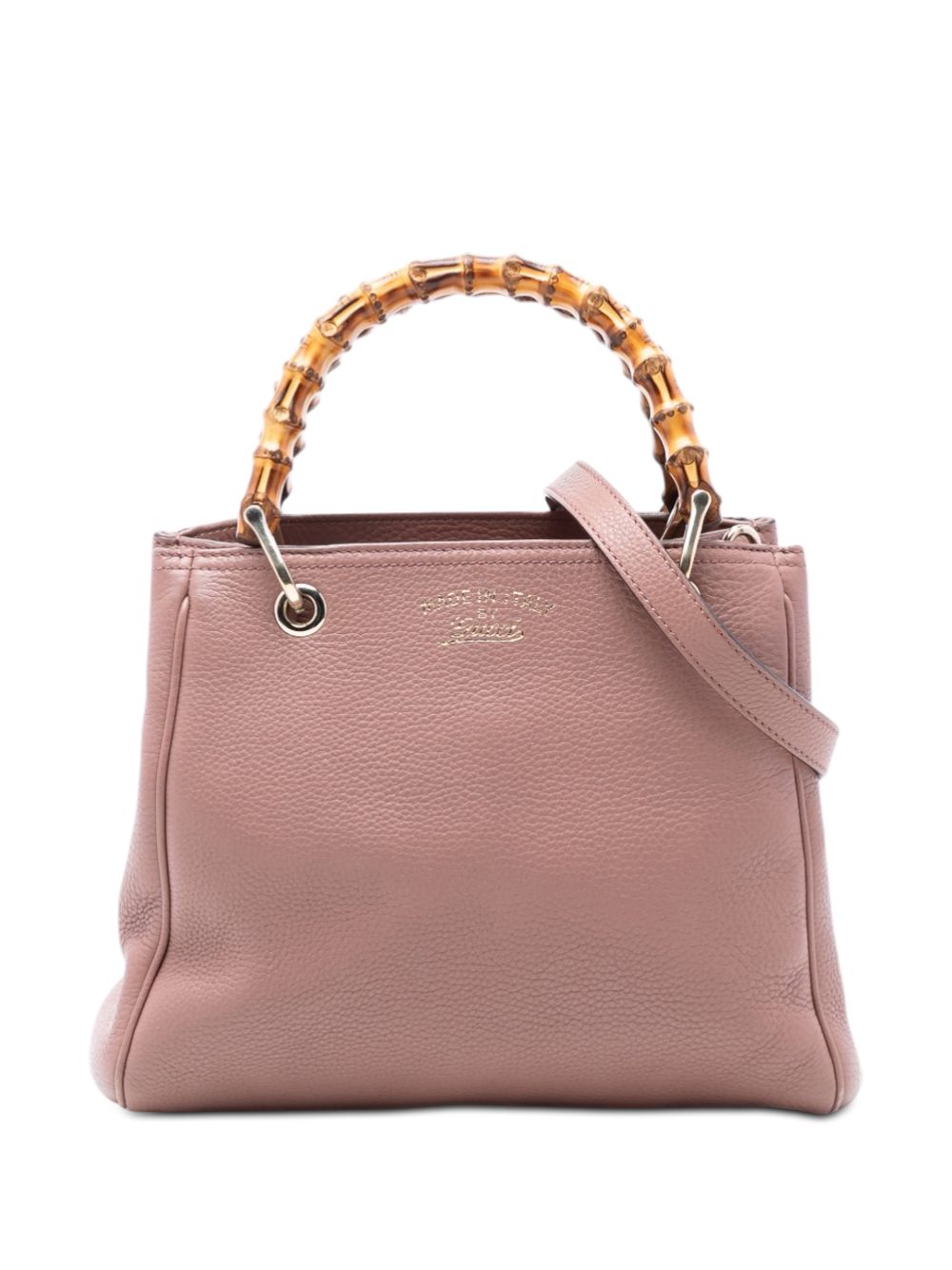 2016-2025 Small Calfskin Bamboo Shopper satchel
