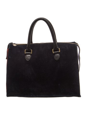 Suede Top Handle Bag