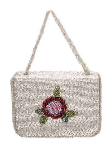 Staud Carmen Beaded Box Bag Small
