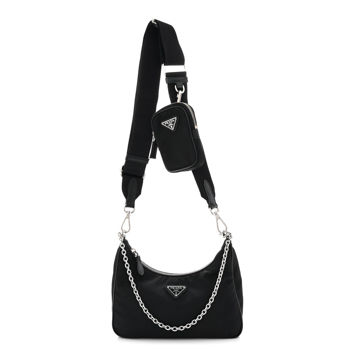Prada Nylon Re-Edition 2005 Shoulder Bag Black