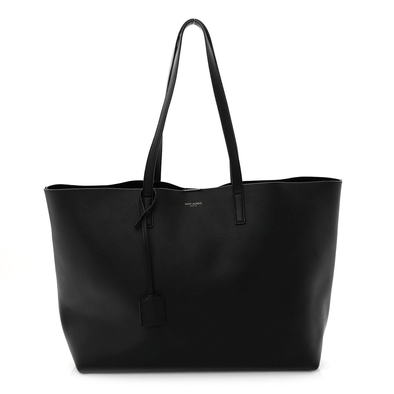 Saint Laurent Calfskin Large Shopping Tote Black