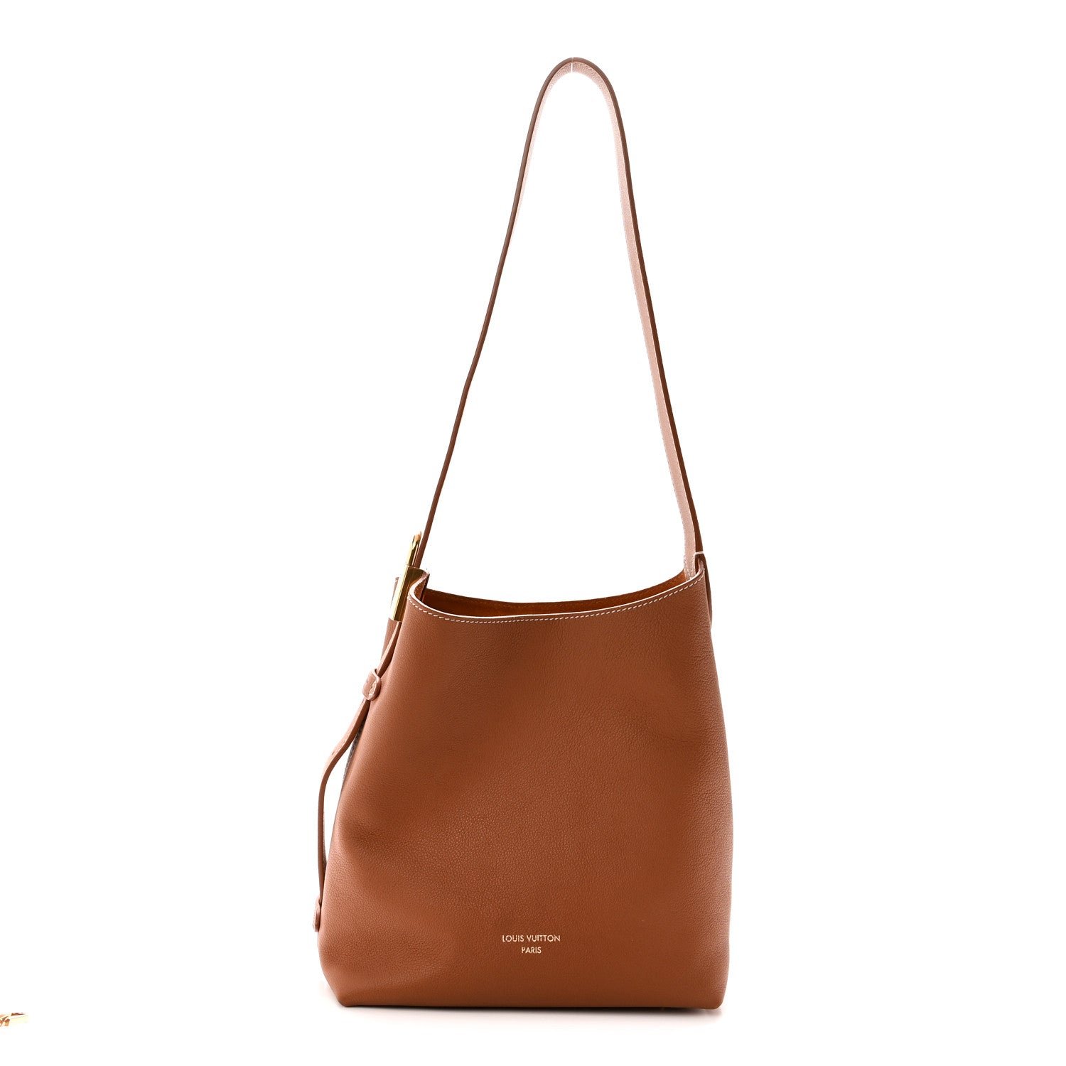 Louis Vuitton Grained Calfskin Low Key Hobo PM PM Cognac