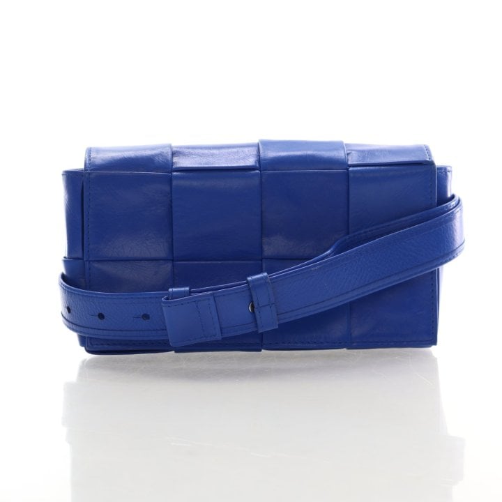 Bottega Veneta Small Shiny Calfskin Cassette Crossbody Bag