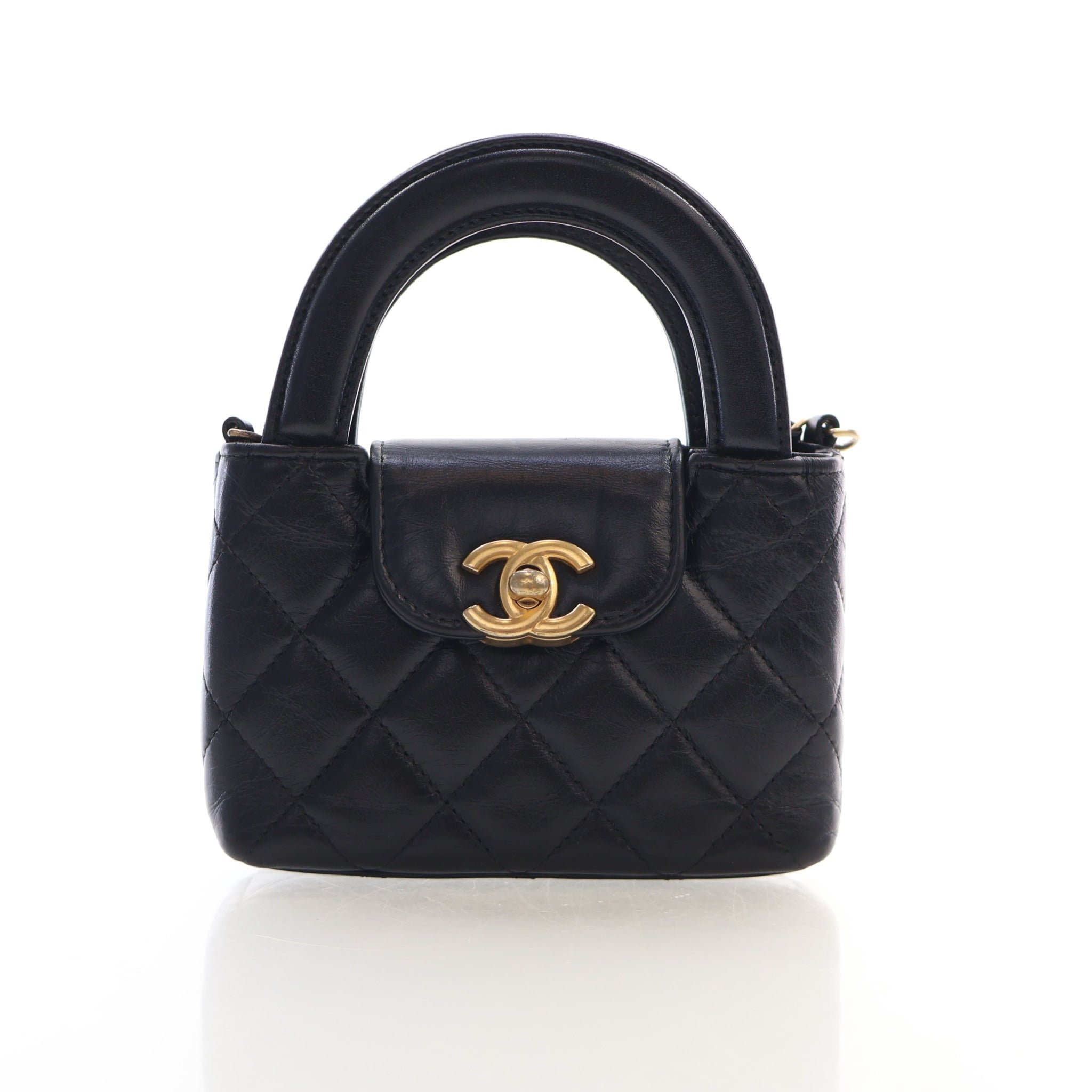 Chanel Mini Nano Aged Calfskin Kelly Shopper