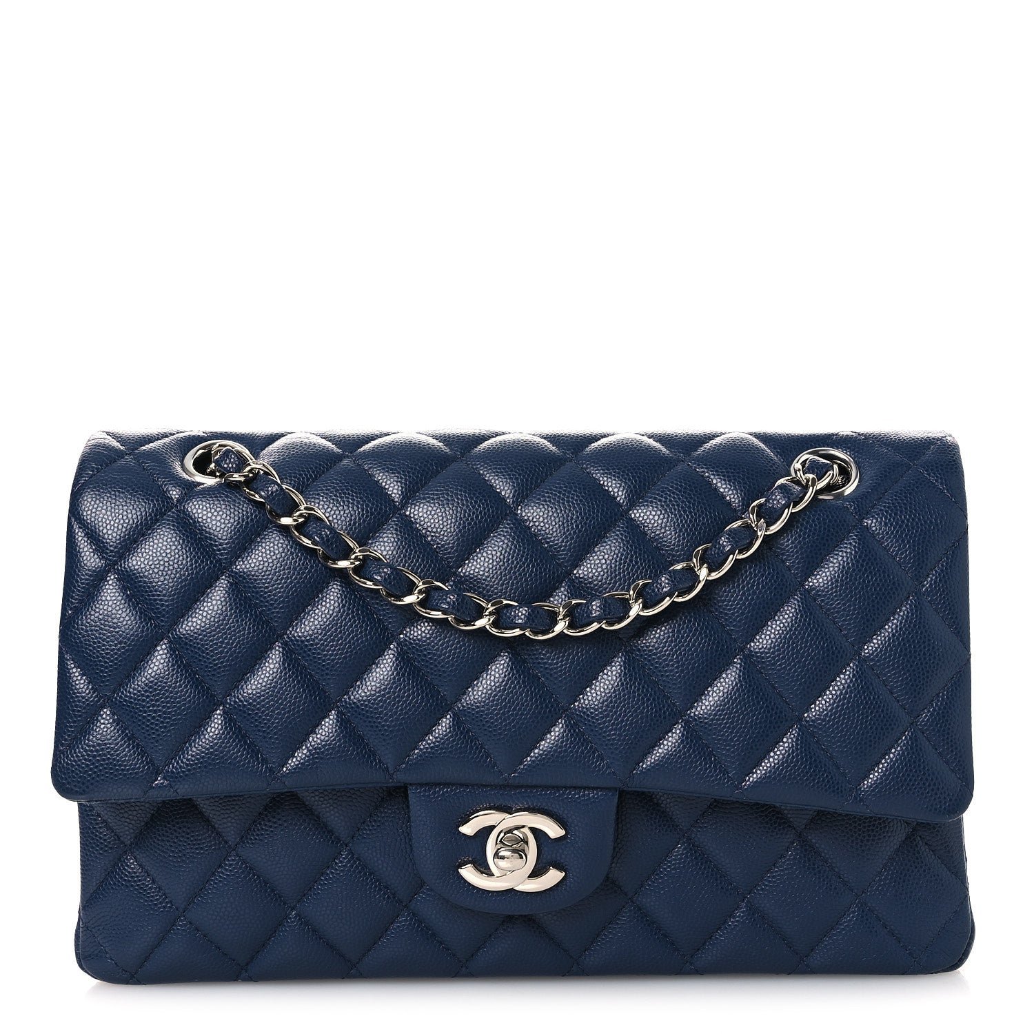 Chanel Caviar Quilted Medium Double Flap Navy