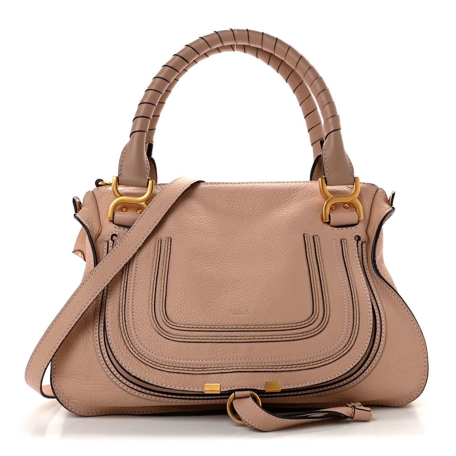 Chloe Calfskin Medium Marcie Satchel Blush Nude