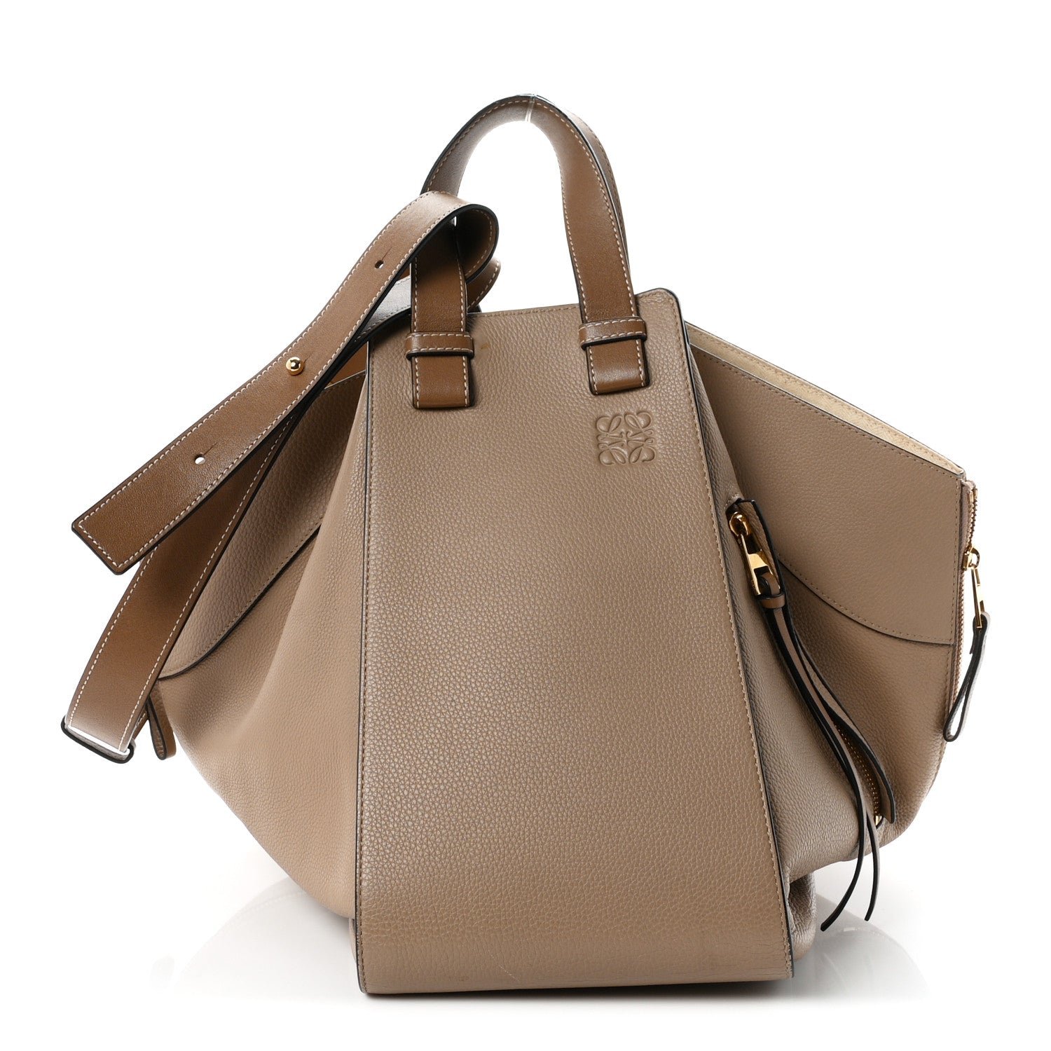 Loewe Calfskin Medium Hammock Shoulder Bag Sand Mink