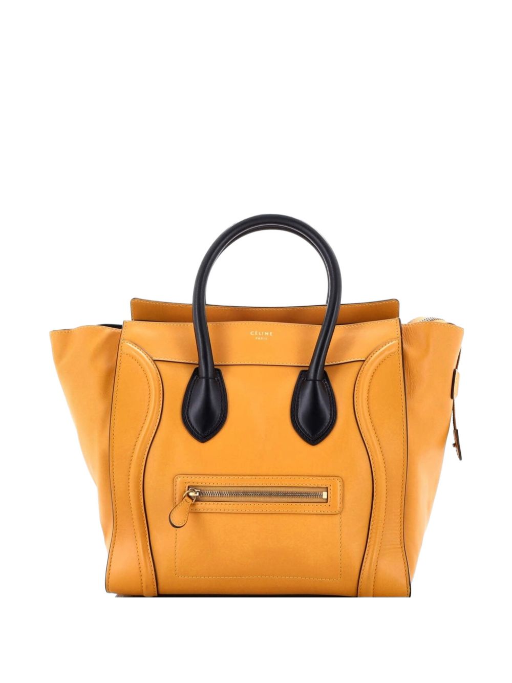 Bicolor Luggage Bag Leather Mini satchel