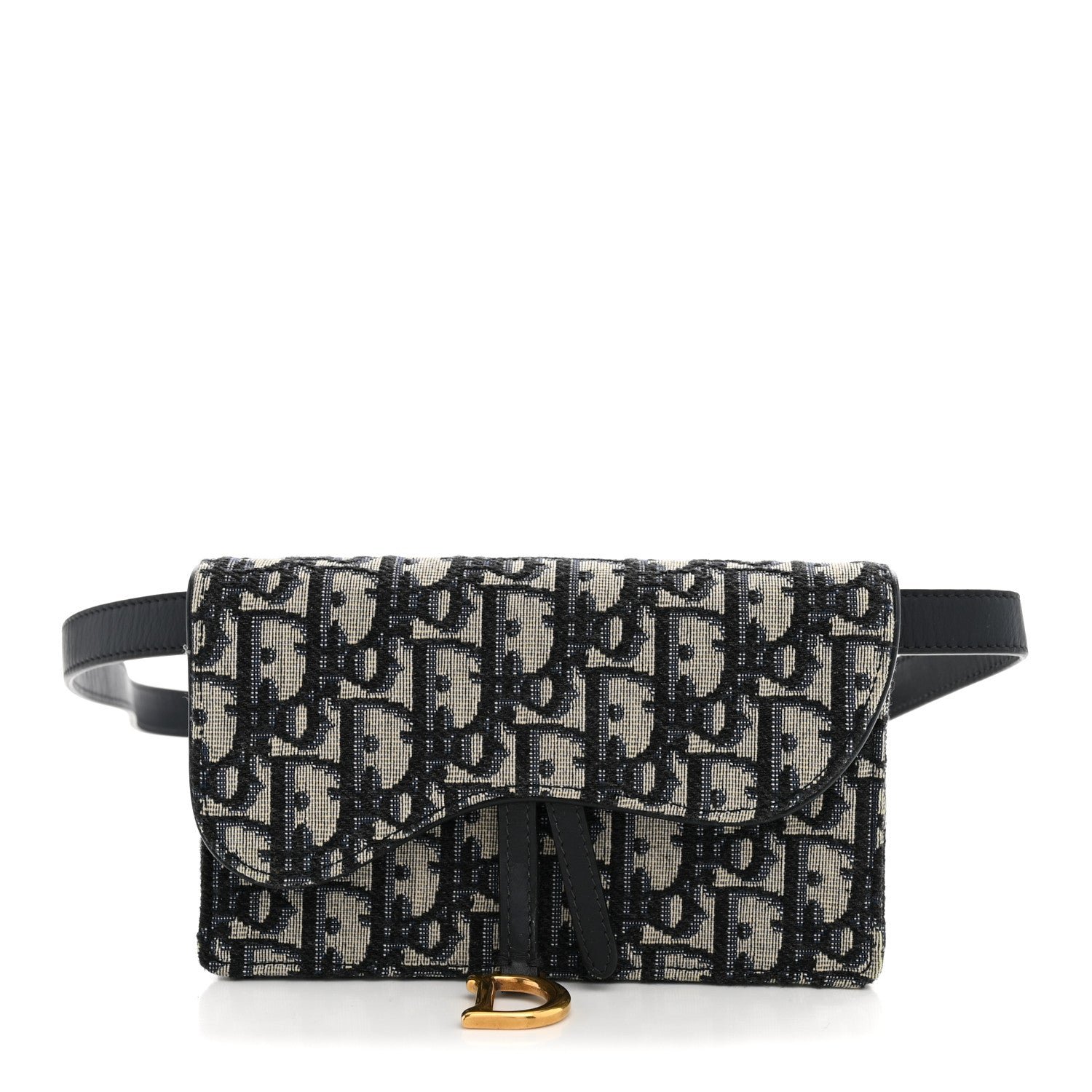 Christian Dior Oblique Saddle Belt Bag Blue