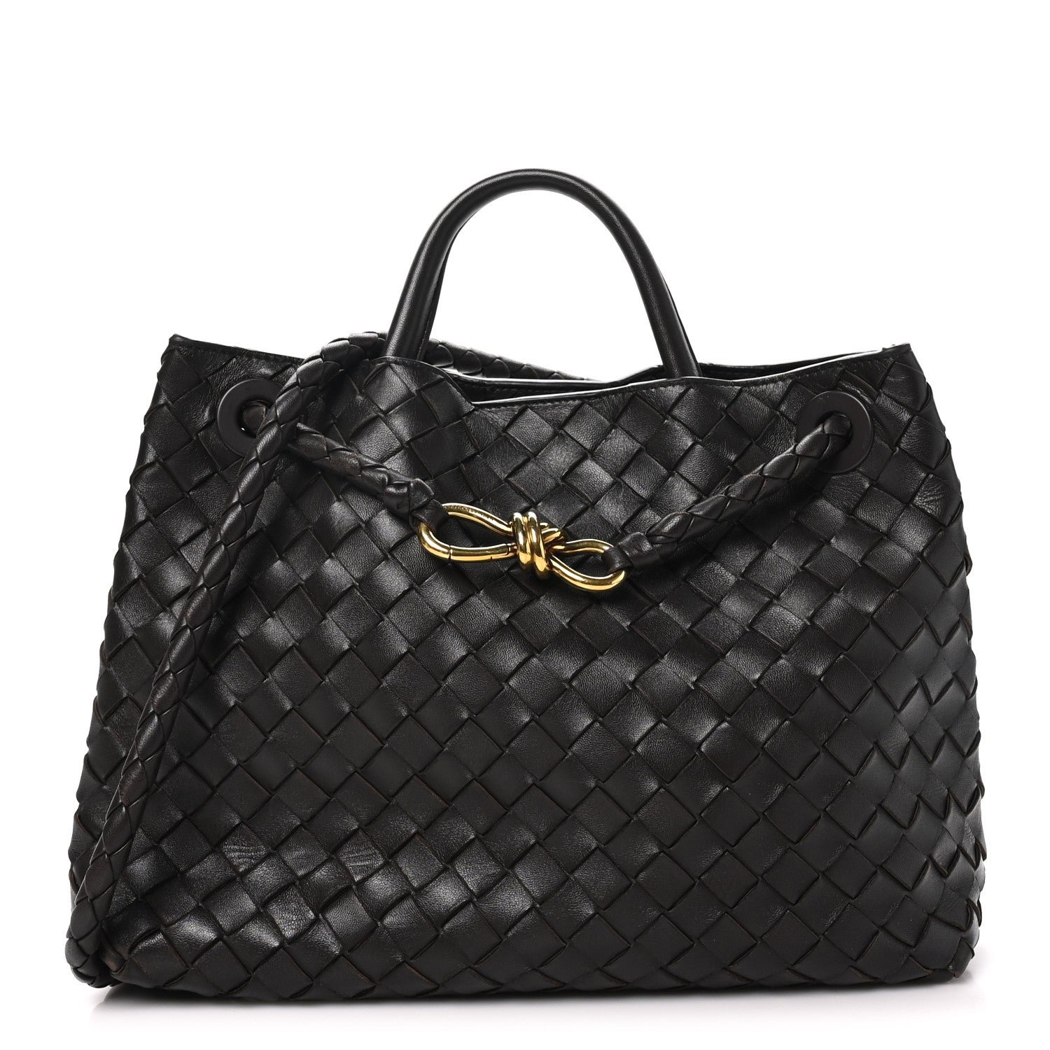 Bottega Veneta Nappa Intrecciato Medium Andiamo Shoulder Bag Fondant